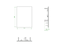Oventrop Abdeckung aus Echtglas für Heizungsuniboxen, in rechteckiger Form, mit klaren Linien und gerader Kante, skizziert in technischen Zeichnungen.